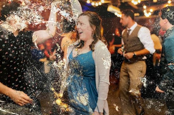 Precious memories included intimate celebrations, such as this woman dancing at a party.